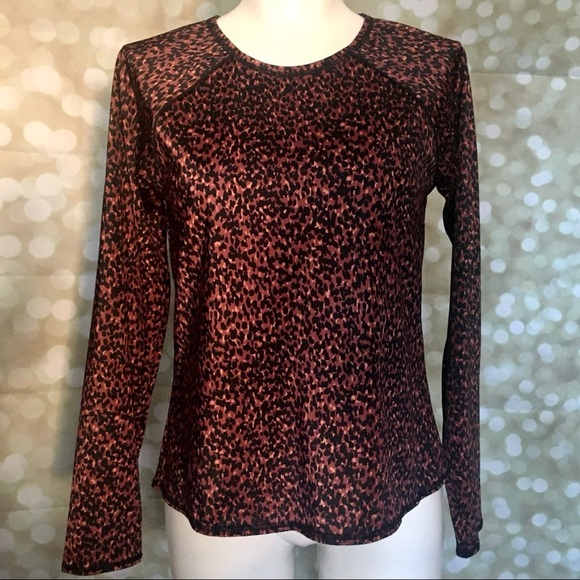 ALL IN MOTION animal print rash guard swim top L - Picture 1 of 9